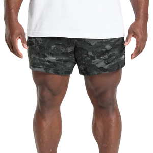 Pantalones Cortos Deportivos de Malla Transpirable para Hombre, 5 Pulgadas, para Gimnasio, Entrenamiento, Fitness, Color Gris Grafito - Product Image 1