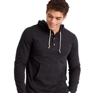 เสื้อฮู้ดผู้ชายจาก Henley เสื้อฮู้ดผ้าคอตตอนเนื้อนุ่มและระบายอากาศได้ดีทำจากโพลีเอสเตอร์100% สำหรับสวมใส่ทุกวันสำหรับฤดูหนาว - Product Image 1