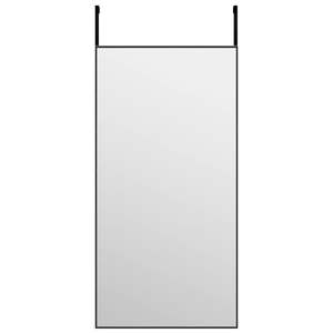 Miroir mural rectangulaire en aluminium noir de taille moyenne - Product Image 2