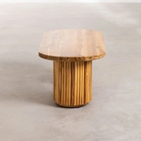 Table basse en bois Vandana Grand Hexa Oval (bois massif)