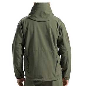 <b>Men's</b> bomber Fleece Jacket Windproof Polyester Material Regular Fit Autumn Workwear Style Zipper Closure Solid Color - Product Image 2