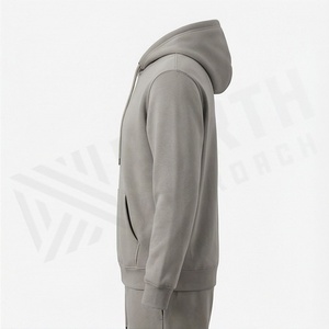 Sweat-shirt à capuche gris unisexe, manches longues, couleur unie, pull décontracté avec cordon de serrage et poche avant pour adultes, vêtements d'automne - Product Image 3