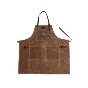 Custom Color and Logo Breathable Leather Working Gardening <b>Apron</b> Waterproof <b>Denim</b>-Durable Hairdresser-Salon <b>Aprons</b> With-Straps - Product Image 2