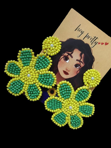 Pendientes Colgantes de Moda Bordados con Cuentas de Semilla Premium, Pendientes Nupciales de Lujo con Bordado a Mano y Cuentas de Semilla - Product Image 6