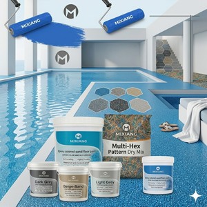 Epoxy Colored Sand <b>Floor</b> Paint | Liquid Coating Bright Color Wear Pressure Resistant Alkali Resistant Waterproof Moisture Proof - Product Image 2