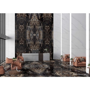Diseño clásico moderno, venta de fábrica, piedra sinterizada verde, acabado brillante, 3200*1600, losa de porcelana fina, baldosas de gran formato - Product Image 5