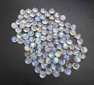 Pierre de lune arc-en-ciel naturelle, cabochon de qualité supérieure, pierres précieuses rondes calibrées pour la fabrication de bijoux, cristal de guérison - Product Image 6
