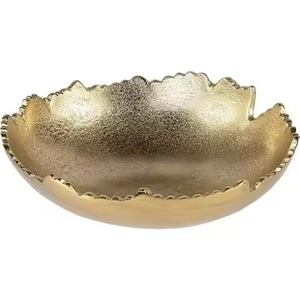 Tazón de Metal Contemporáneo para Frutos Secos, Plato para Servir Bocadillos de Primera Calidad, Vajilla Decorativa, Artículo de Regalo Moderno - Product Image 4