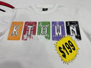 fully custom High Quality screen printing 100 % cotton <b>White</b> <b>Tee</b> Shirt Vintage Washed 280Gsm lose fit Oversized Graphic T-shirts - Product Image 2