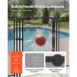 Self-Closing Outdoor Security Gate 4 X 2.5 ft Inground Swimming <b>Pool</b> Fence <b>Pool</b> Tools & Accessories Kit - Product Image 4