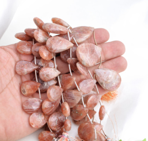 Piedra de sol natural facetada redonda, 9 pulgadas, piedra preciosa para joyería, piedra natural a granel para la fabricación de joyería fina. - Product Image 4