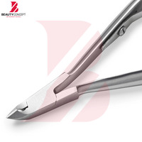 Coupe-cuticules professionnel en acier inoxydable robuste, manche ergonomique large, double ressort, pointe de précision tranchante, pour éliminer les peaux mortes
