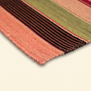 Tapis DECORDEC en laine tufté à la main, écologique, antidérapant, à rayures horizontales, à poils épais, design moderne pour salon, chambre, hôtel - Product Image 6