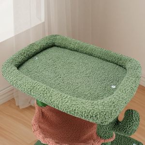 37.4" Cactus <b>Cat</b> Tree <b>Tower</b> with Twin <b>Cat</b> Condos for Indoor, All-in-One Activity Center with <b>Cat</b> <b>Scratching</b> Post Cozy toy balls - Product Image 2