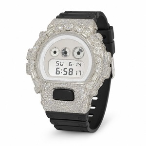 Luxury Women's Rhinestone <b>Watch</b> Stainless Steel Case Silicone Band Round Quartz Analog-Digital Dial - Product Image 4
