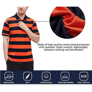 Polo de algodón 100% original de alta calidad, transpirable, de secado rápido, con logo impreso personalizado para hombre. Polos personalizados en venta, OEM. - Product Image 5