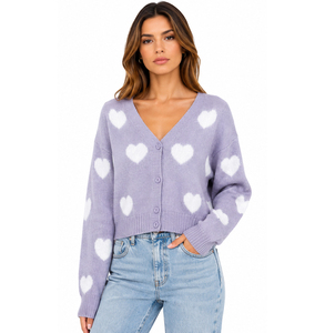 Cardigan en tricot vintage personnalisé 2026 pour femme – Vêtement de mode à manches longues, pull doux pour femme - Product Image 1