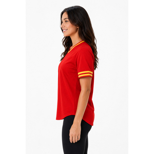 Camiseta Deportiva de Béisbol de Malla para Mujer, Personalizada, Cuello Redondo, Sublimada - Product Image 3