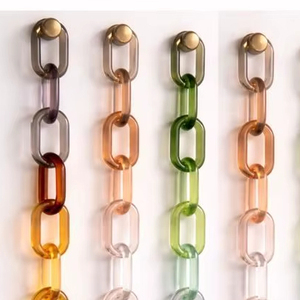 Chaînes décoratives en résine colorée au design moderne, logo personnalisable pour les tailles grandes et courtes - Product Image 1