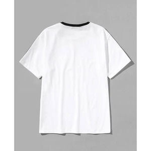 Camiseta Ligera de Estilo Urbano para Hombre, Tejido a Cuadros, Logotipo Frontal, 100% Algodón Ecológico, Manga Corta, 180/220 Gramos - Product Image 1