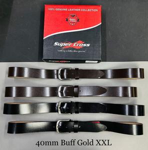 Ceinture en cuir de vache véritable 40 mm avec boucle ardillon carrée solide, pour tenue décontractée ou professionnelle, sangle ajustable, logo personnalisé - Product Image 1