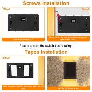 Lot de 4 lampes murales solaires à lumière jaune chaude, étanches IP55, rechargeables, avec capteur optique, pour usage extérieur - Product Image 4