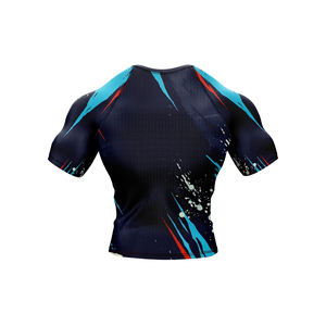 <b>Men's</b> Lion Print Short Sleeve Rash Guard Sublimation Quick Dry <b>Compression</b> <b>Shirt</b> - Product Image 4