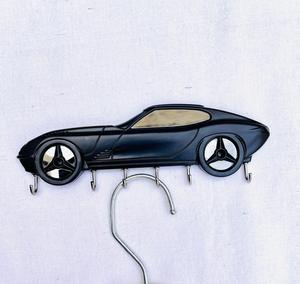 Gold Color Brass Wall Mounted Key Hanger with <b>Car</b> Shape <b>Hooks</b> and Rails for Office Key Hanging Organization Vintage Style - Product Image 2