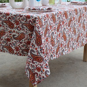 High Quality Printed Cotton <b>Tablecloth</b> With Floral Handmade <b>Tablecloth</b> Solid Color Soft Texture Washable and Sustainable - Product Image 4
