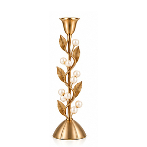 <b>Brass</b> <b>Candlestick</b> Holder with Grape Design for Home Decoration - Product Image 2