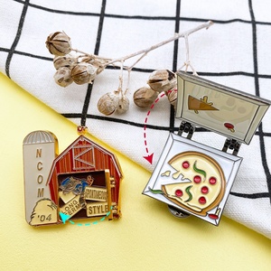 Épingles en émail dur d'usine avec badges à paillettes, logo personnalisé en métal strass émail broche de chaîne de chapeau pour sac - Product Image 6