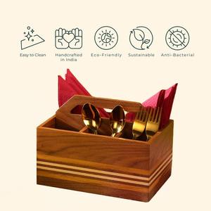 Reposacucharas de Madera de Mango, Soporte para Cucharas de Madera, Accesorios de Cocina, Reposacucharas de Lujo, Utensilios de Cocina de Madera de la India - Product Image 2