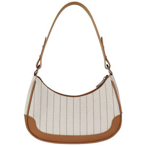 Bolso de Hombro Retro Personalizado Premium para Mujer, Estilo Preppy, con Forro de Lona, Bordado, Elegante, Versátil, a Rayas, para Verano - Product Image 4