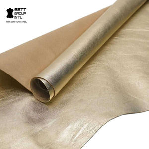 Cuero de cabra de grano completo OEM con acabado dorado de 0.7-1.0 MM para fabricación de calzado, decoración del hogar, costura, manualidades, herramientas de cuero de calidad, confiable - Product Image 1