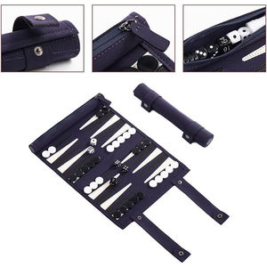 Luxury Suede Microfiber Entertainment <b>Backgammon</b> Game Travel Portable Foldable Customized Roll-Up Chess <b>Backgammon</b> <b>Set</b> - Product Image 4
