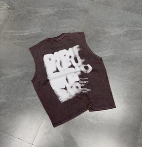 Camiseta sin mangas de algodón extragrande personalizada para hombre, con estampado gráfico, estilo urbano, camiseta muscular, chaleco informal para gimnasio, OEM ODM - Product Image 4