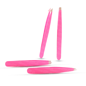 Pinzas Profesionales para Cejas de Acero Inoxidable, Punta Inclinada, Ecológicas, Antiestáticas, Duraderas, con Recubrimiento de Color, para Eliminar Vello Suelto - Product Image 6
