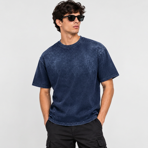 Camiseta Extra Grande Personalizada para Hombre, 100% Algodón, Estilo Vintage Lavado, Streetwear con Gráfico de Diamantes de Imitación, Hombros Caídos, Corte Casual - Product Image 2