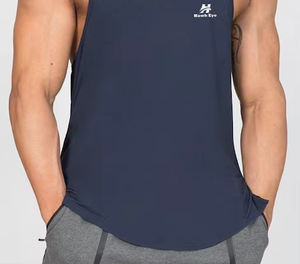 Men's Lightweight Cotton Gym Tank Top Ribbed Muscle Sleeveless Running <b>Stringer</b> Custom Logo Casual Fitness Sports Workout <b>Vest</b> - Product Image 5