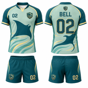 Camiseta de Rugby de Alto Rendimiento con Opción de Logotipo y Número, Diseño, Tallas, Paquete, Muestra, Control de Calidad, Lavable, para Campo de Fútbol, Liga, Universidad - Product Image 1