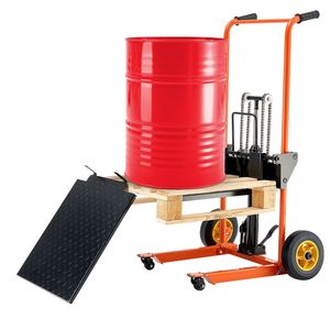 Transpallet Idraulico con Capacità di Carico di 450 Libbre, Sollevatore a Verricello, Stacker con Altezza Massima di Sollevamento di 39,4 Pollici, Carrello Elevatore con Tavolo da 39,4 Pollici - Product Image 1