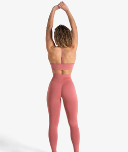 Soutien-gorge de sport sans couture personnalisé pour femme, idéal pour le fitness, couleur unie, soutien complet pour l'entraînement, avec coussinets de poitrine - Product Image 2