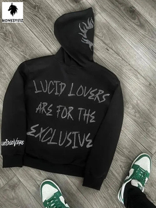 ผ้าฝ้ายเฟรนช์เทอร์รี่เนื้อหนาสำหรับฤดูหนาว เป็นมิตรกับสิ่งแวดล้อม ระบายอากาศได้ดี ปักลายแบบกำหนดเอง ตกแต่งด้วยแพทช์  สำหรับผู้ชาย  ตกแต่งด้วยคริสตัลแบบซันเฟด - Product Image 2