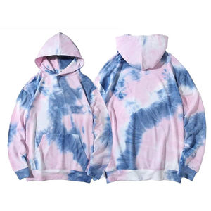 Nueva Llegada, Sudaderas con Capucha de Forro Polar Tie Dye para Hombre, Mezcla de Poliéster/Algodón, Transpirables, Resistentes al Viento, Mangas Largas, MOQ Bajo - Product Image 2