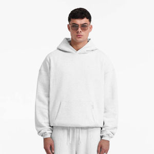 Sudadera con Capucha Térmica de Manga Larga para Hombre, 100% Algodón, Personalizada, de Alta Calidad, Corte Holgado, Estilo Urbano, para Invierno - Product Image 2