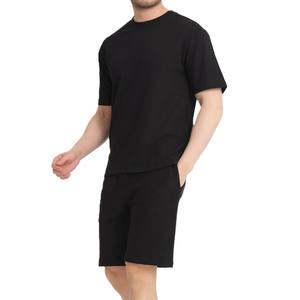 Ensemble de t-shirt et short d'été pour homme, 2 pièces, meilleure qualité, logo personnalisé, design de créateur, 100% coton, séchage rapide - Product Image 4