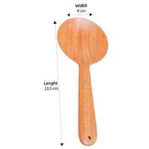 Espátula de madera de neem natural EcoCraft – Espátula de cocina antiadherente hecha a mano con mango largo para cocinas modernas - Product Image 4