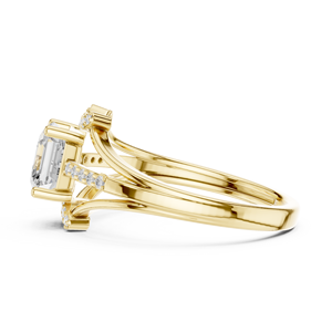 แหวนทองคำแท้ 14k ดีไซน์ Split Shank ประดับเพชรทรงเหลี่ยม Octagon Cut เพาะเลี้ยงในห้องปฏิบัติการ ได้รับการรับรองจาก GRA เหมาะสำหรับผู้หญิง สวมใส่ในโอกาสหมั้นและแต่งงาน - Product Image 2