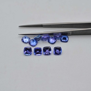 Cojín facetado de tanzanita azul real Natural de 5mm, corte al por mayor, piedras preciosas de cristal curativas, tanzanita de grado AAA del fabricante - Product Image 2