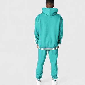 Survêtement streetwear de qualité supérieure pour hommes, survêtement oversize en tissu délavé pour l'hiver, fermeture éclair, manches longues - Product Image 2